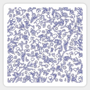 Botanical-Pattern, set, blue, 1, botanic, nature, botanical, floral, flowers, floral-pattern, leaves, plants, minimalist, garden, jungle, leaf, exotic, tropical, flower, boho, cacti, succulent, digital, graphic-design, pattern, Sticker